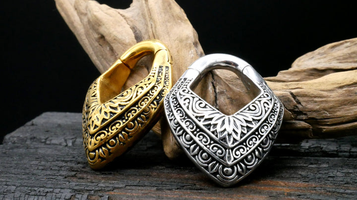 Paar Ohrgewichte Gold Silber 5mm - EE-2