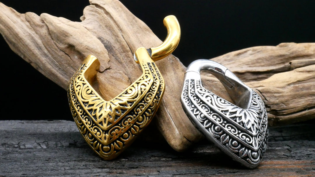 Paar Ohrgewichte Gold Silber 5mm - EE-2