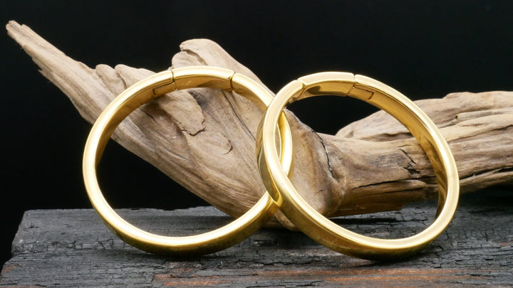 Paar Ohrringe Gold Silber 5mm - EE-2