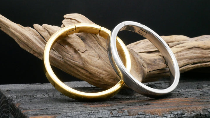 Paar Ohrringe Gold Silber 5mm - EE-2