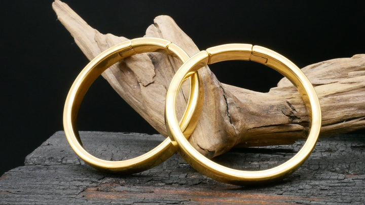 Paar Ohrringe Gold Silber 5mm - EE-2