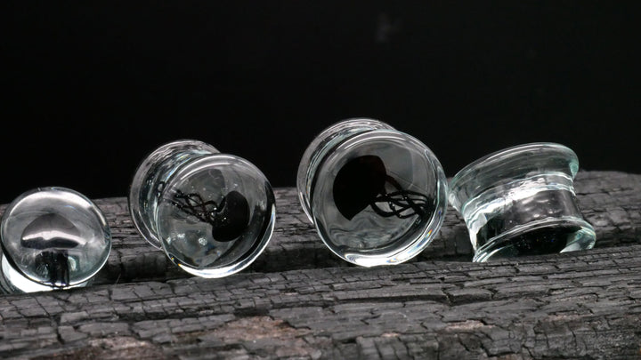 1x Plug aus Glas mit Qualle 8-25mm - L4
