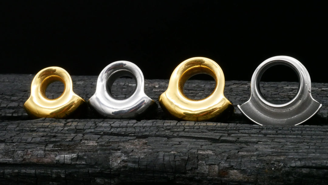 1x Tunnel Gold Silber 6-25mm - K2