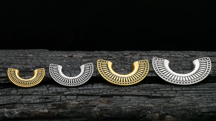 1x Saddle Tunnel Gold Silber 10-25mm - K3