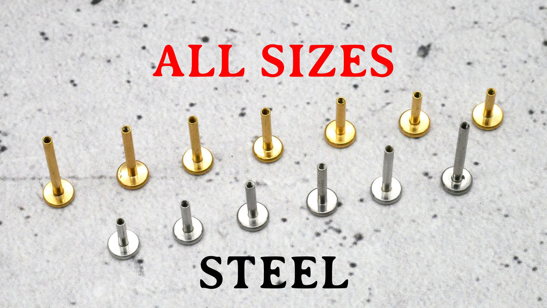 Austauschbare Stäbe für Labret / Medusa / Tragus / Helix Chirurgenstahl  Innengewinde - 1B/11