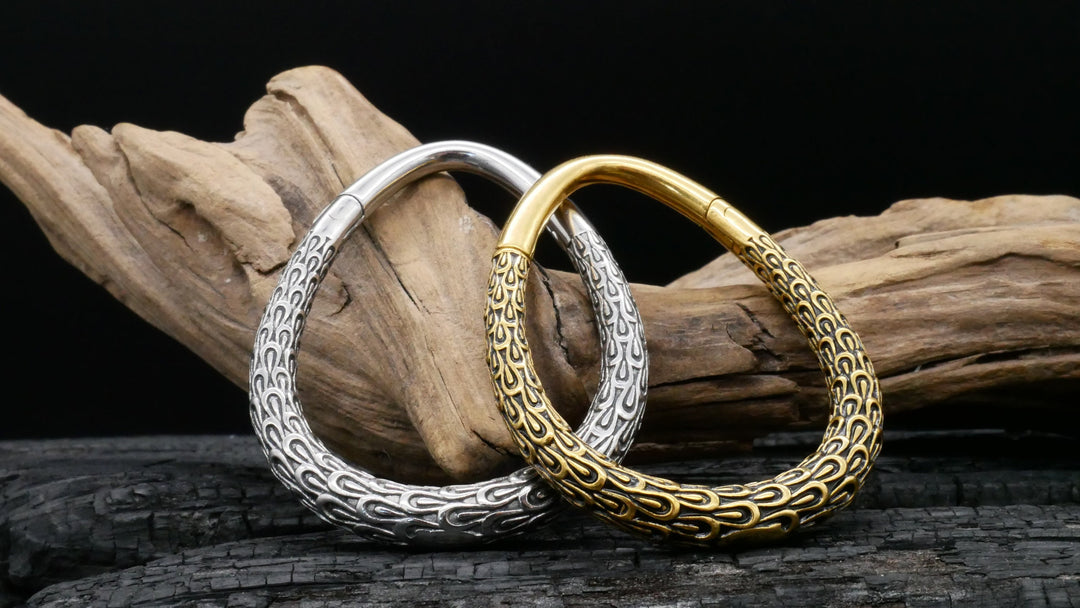 Paar Ohrgewichte Gold Silber 3mm - EE-1
