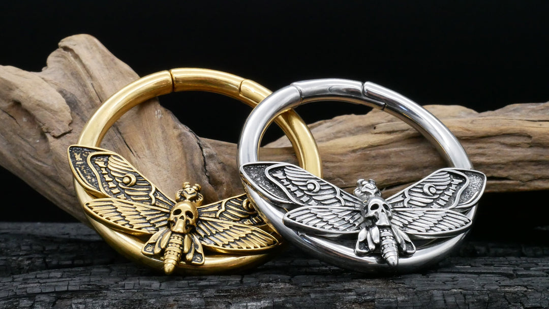 Paar Ohrgewichte Gold Silber 5mm - EE-1