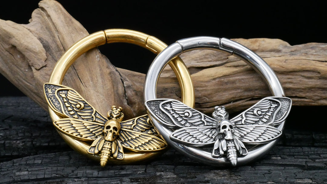 Paar Ohrgewichte Gold Silber 5mm - EE-1