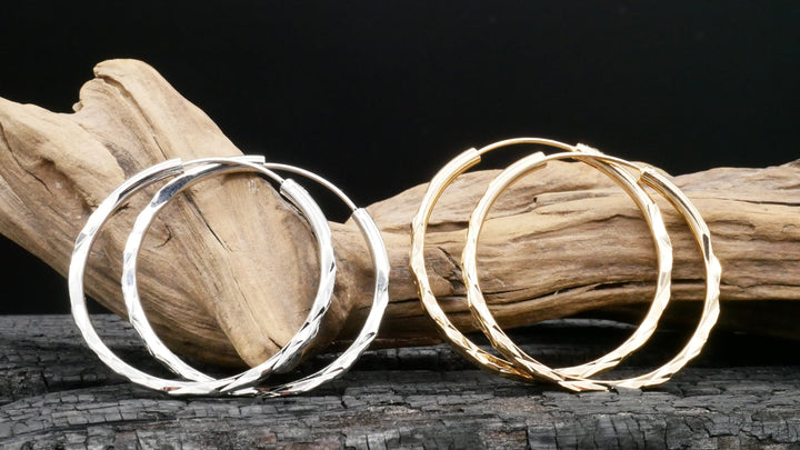 Paar Ohrringe in Gold oder Silber aus Chirurgenstahl EE-1