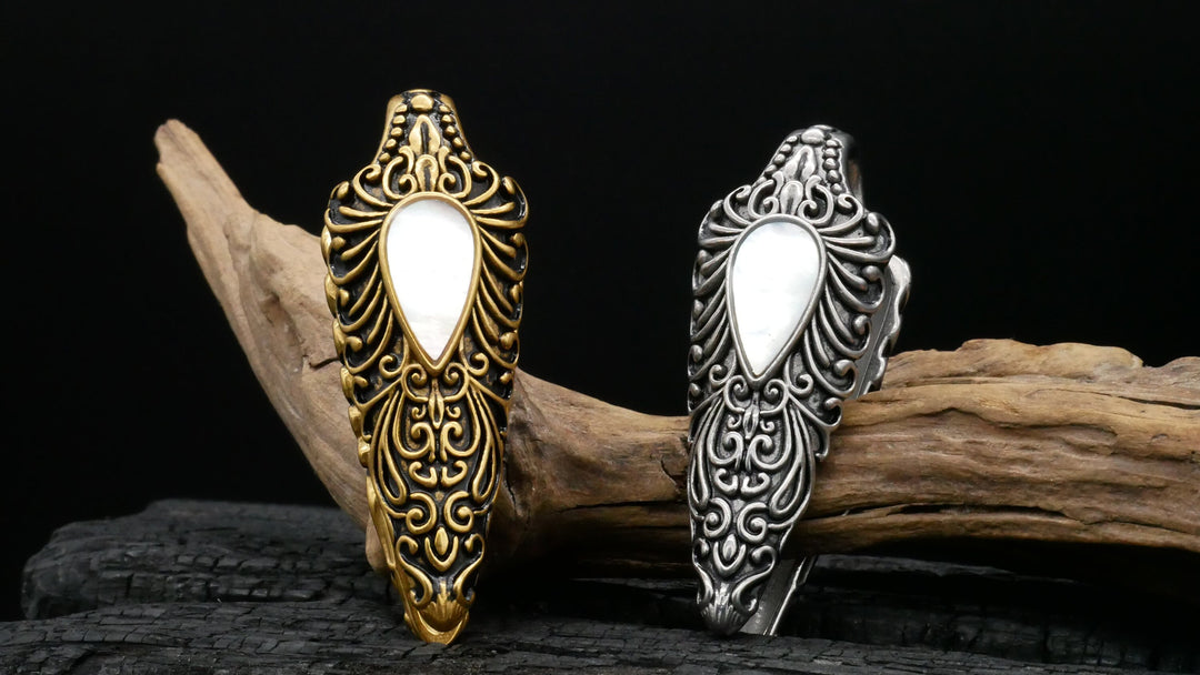 Paar Ohrgewichte Gold Silber 12mm - EE-1