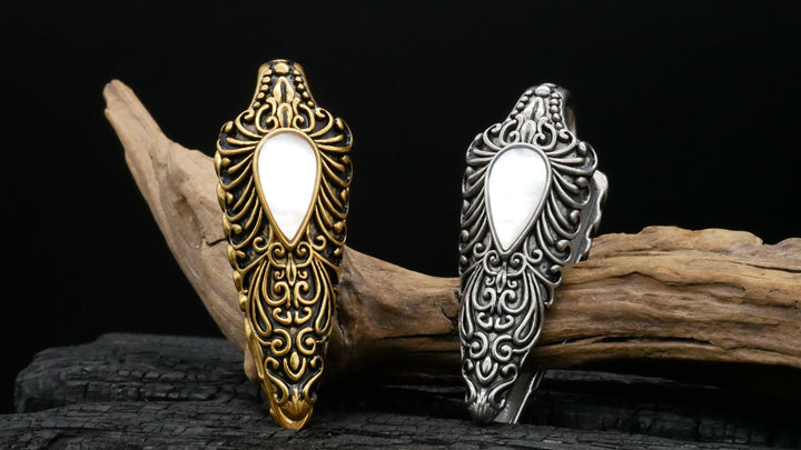 Paar Ohrgewichte Gold Silber 12mm - EE-1
