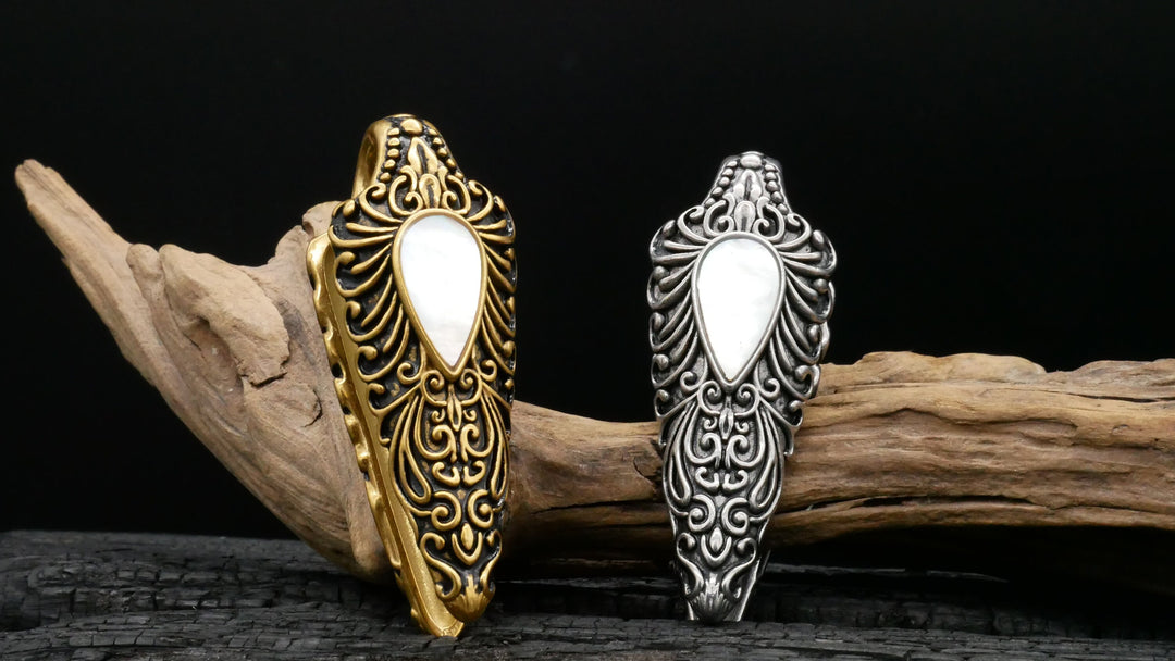 Paar Ohrgewichte Gold Silber 12mm - EE-1