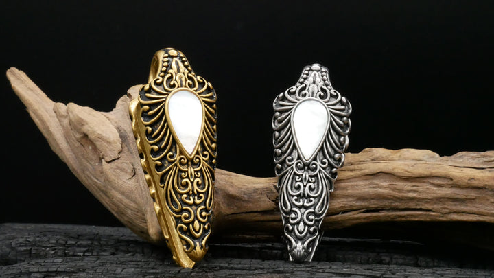 Paar Ohrgewichte Gold Silber 12mm - EE-1