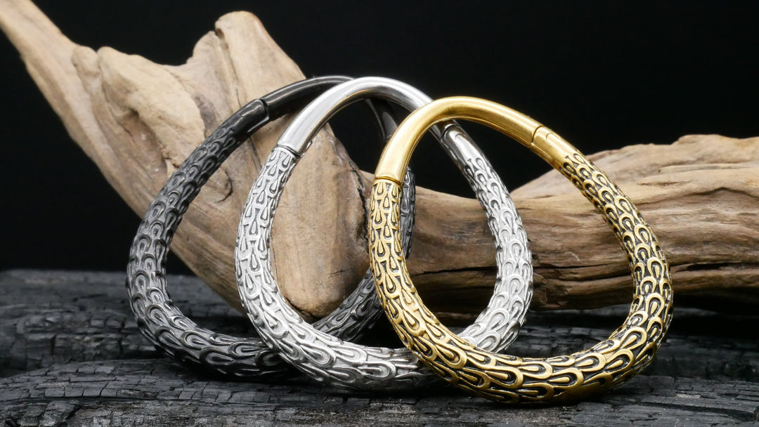 Paar Ohrgewichte Gold Silber 3mm - EE-1
