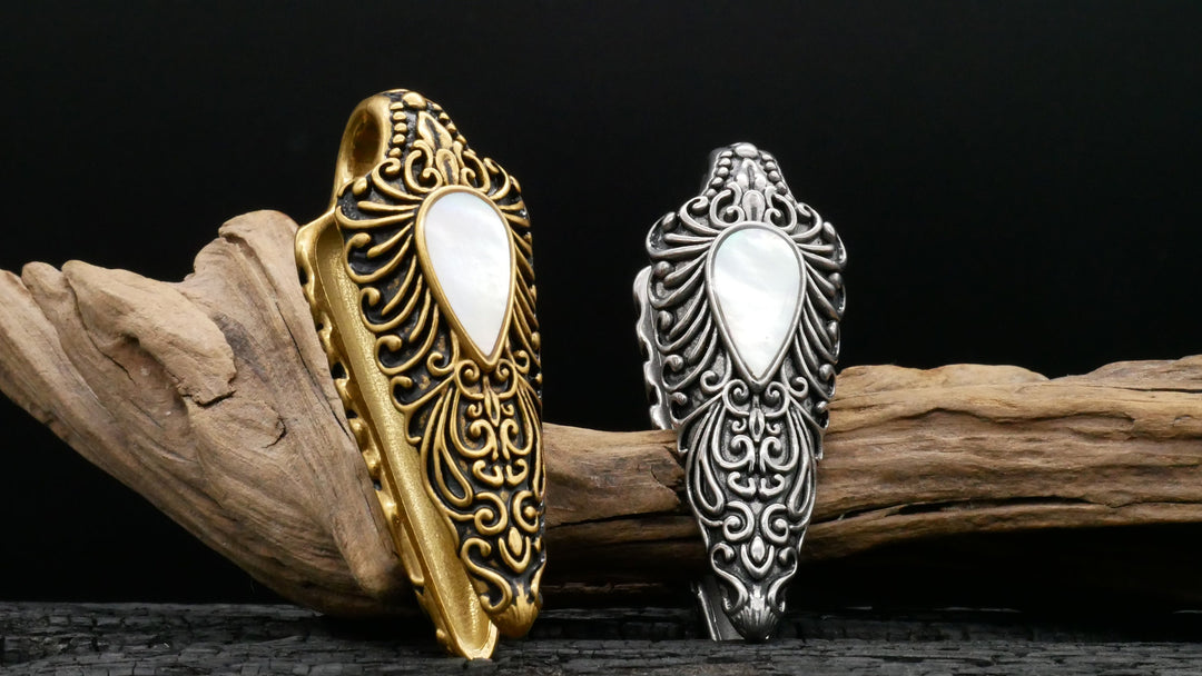 Paar Ohrgewichte Gold Silber 12mm - EE-1