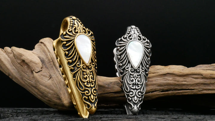 Paar Ohrgewichte Gold Silber 12mm - EE-1