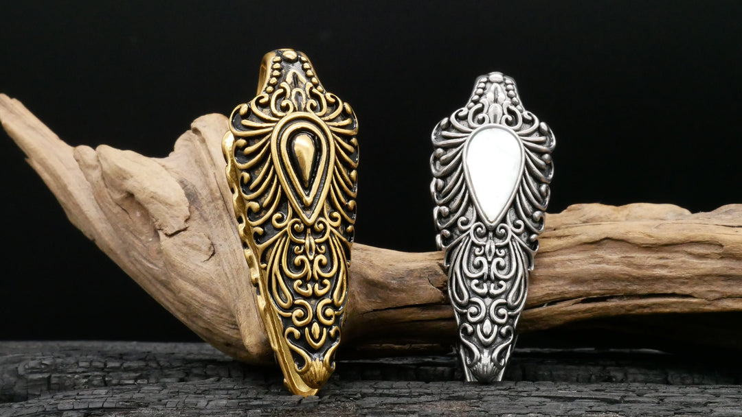 Paar Ohrgewichte Gold Silber 12mm - EE-1