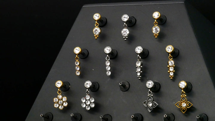 Piercing Ohr Ohrstecker Labret - 1H/12