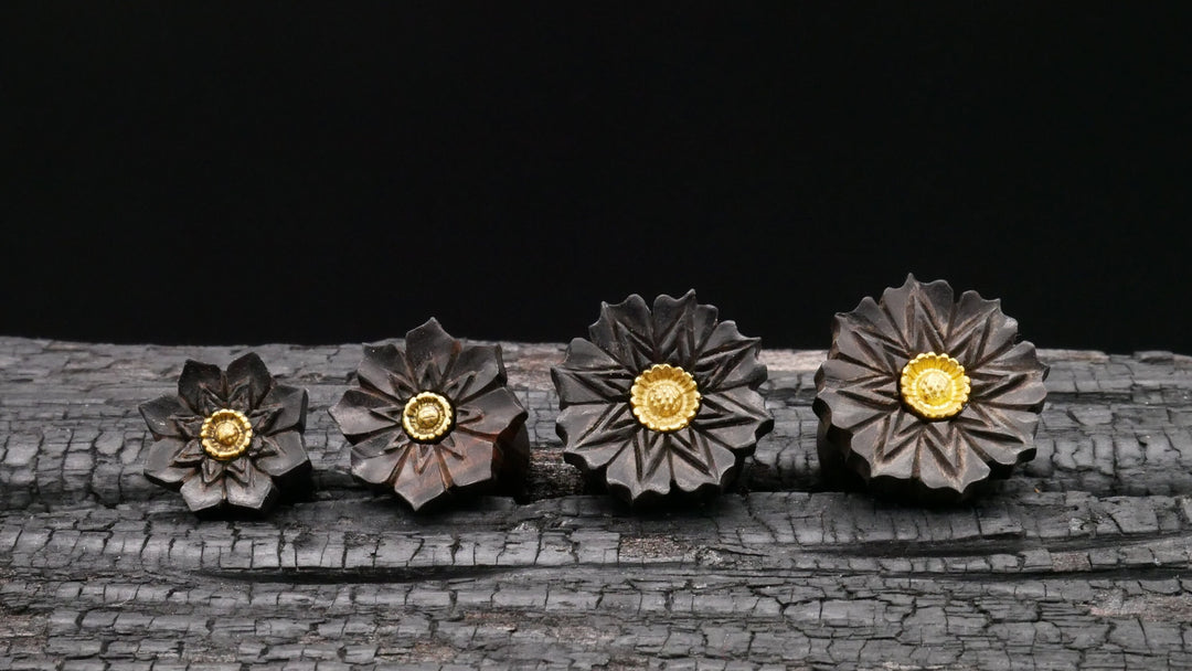 1x Plug Arang Wood 10-16mm - F1