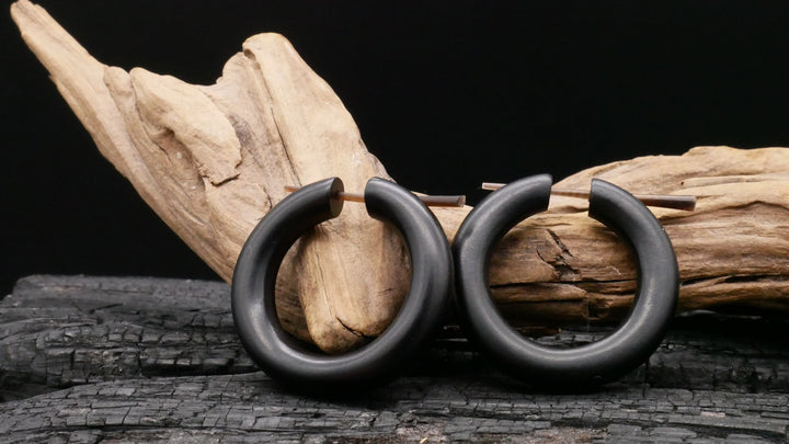 Ohrringe aus Holz Handarbeit - II-8