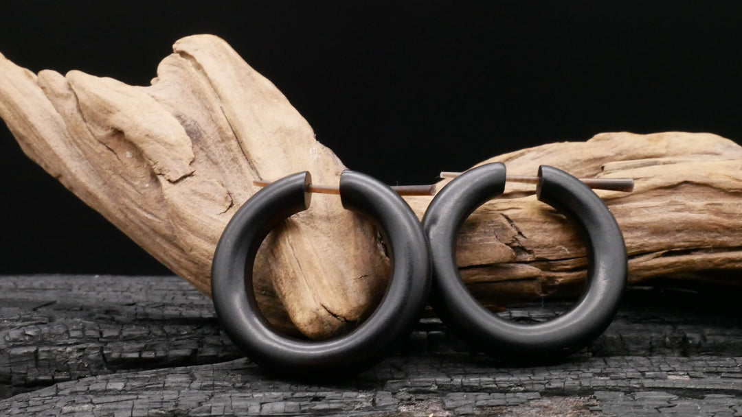 Ohrringe aus Holz Handarbeit - II-8