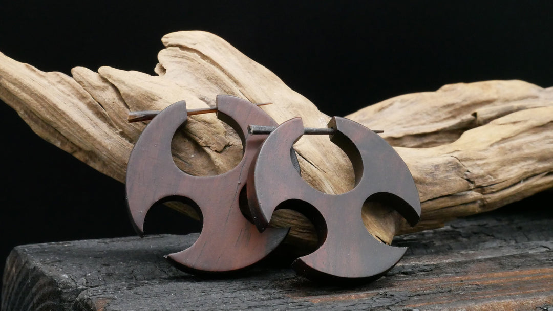 Ohrringe aus Holz Handarbeit - II-7