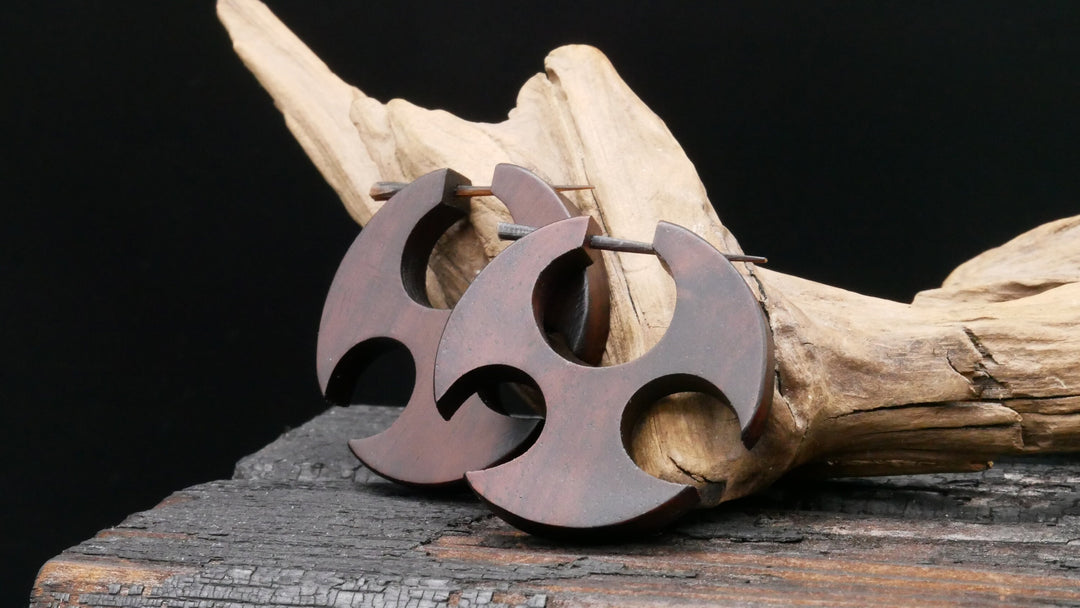 Ohrringe aus Holz Handarbeit - II-7