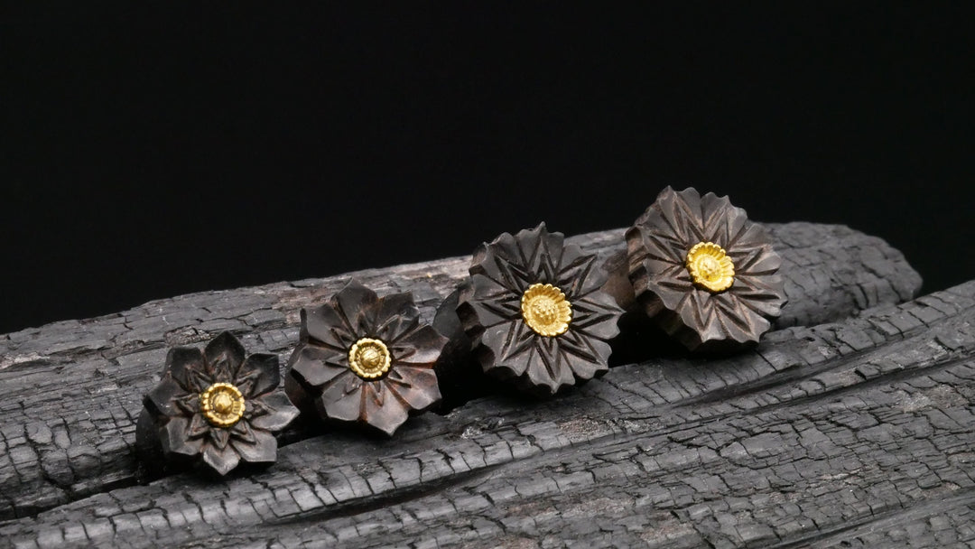 1x Plug Arang Wood 10-16mm - F1