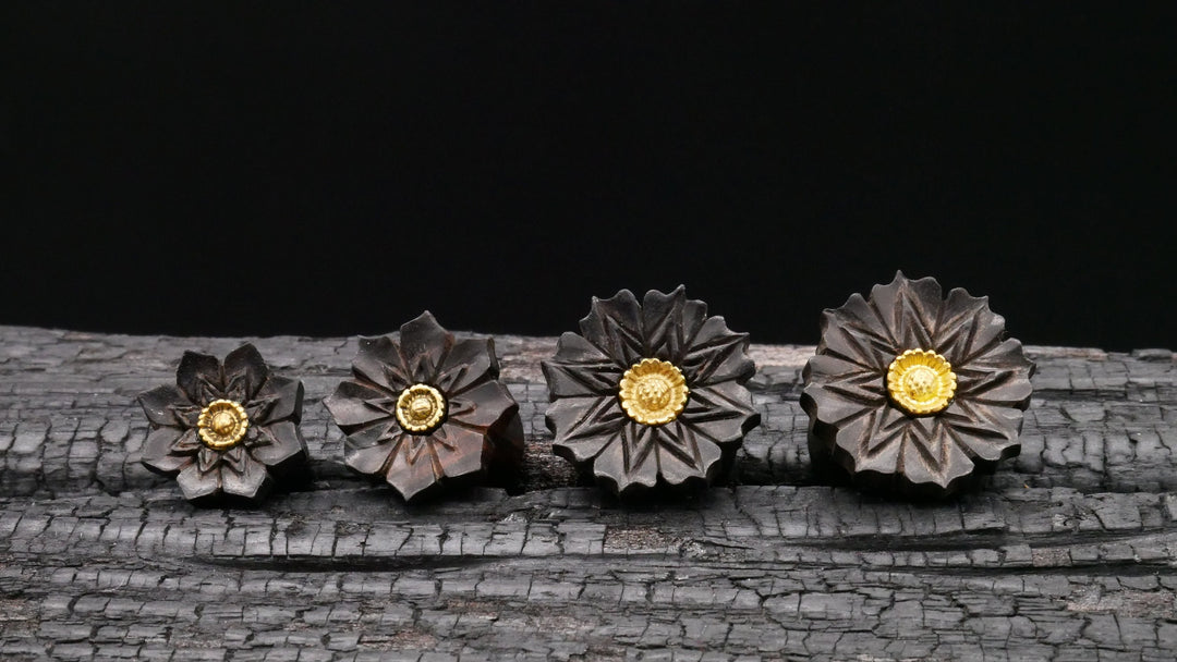 1x Plug Arang Wood 10-16mm - F1
