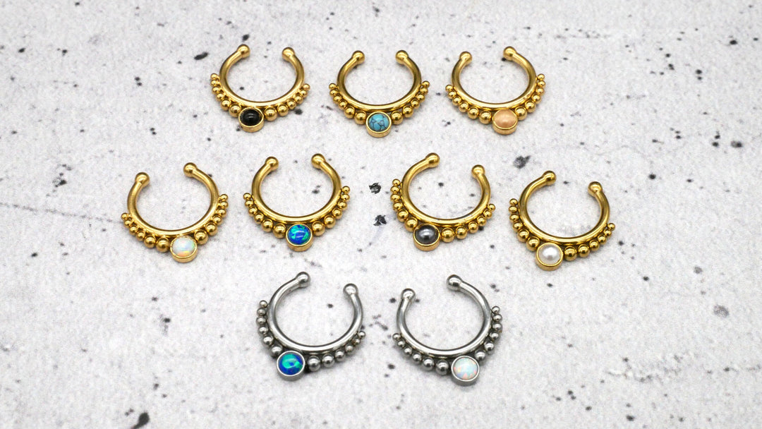 Fake Piercing Septum Chirurgenstahl - 1G/12