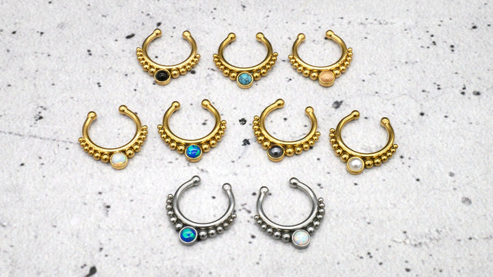 Fake Piercing Septum Chirurgenstahl - 1G/12