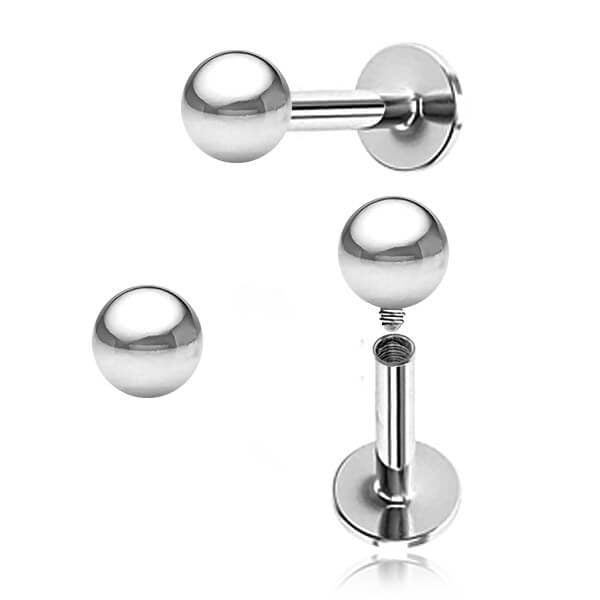 Silber Piercing/Labret/Medusa Chirurgenstahl - 1C/13