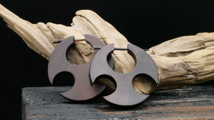 Ohrringe aus Holz Handarbeit - II-7
