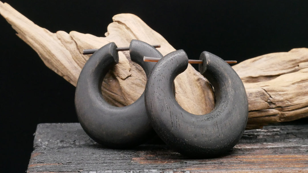 Ohrringe aus Holz Handarbeit - JJ-5