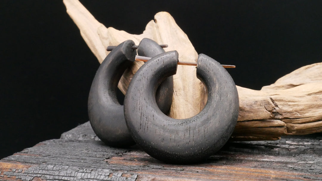 Ohrringe aus Holz Handarbeit - JJ-5