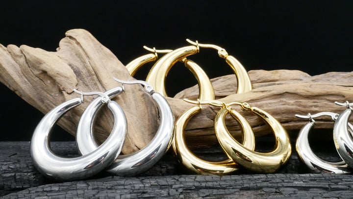 Ohrringe Creolen in Gold und Silber - EE-4