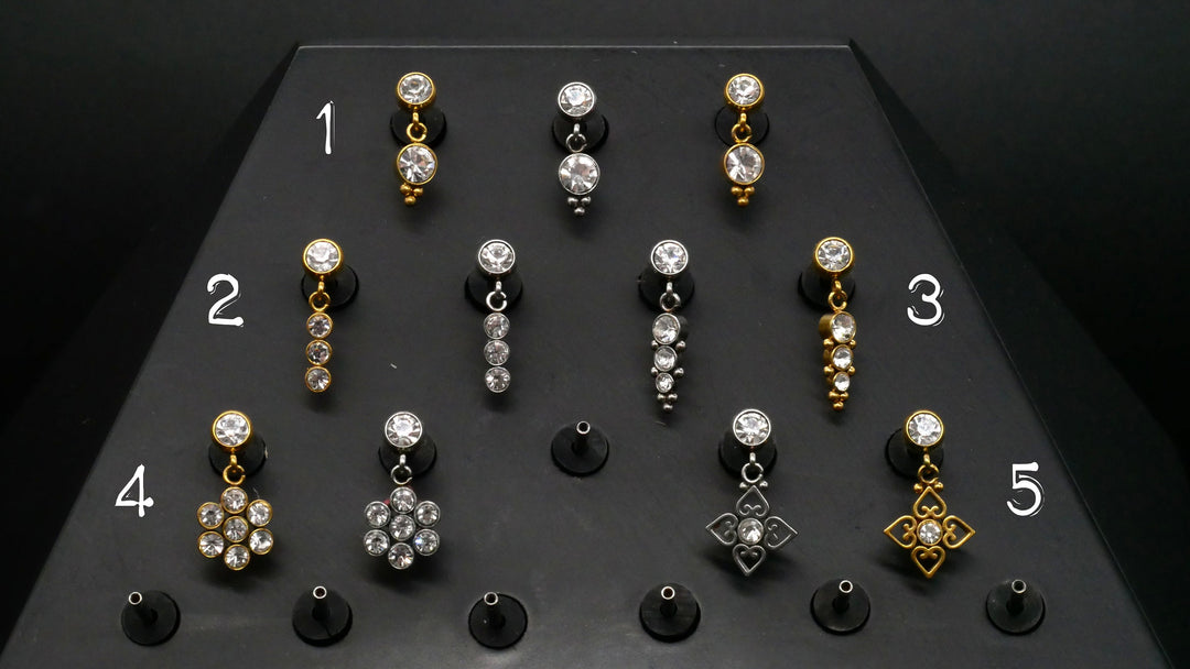 Piercing Ohr Ohrstecker Labret - 1H/12