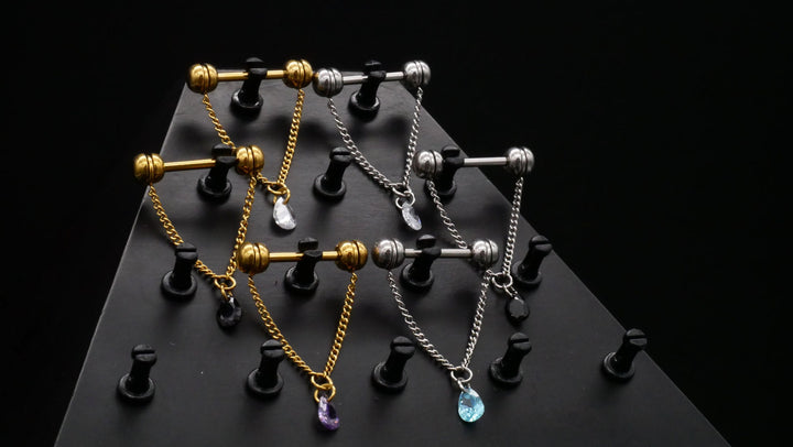 1x Nippel Piercing aus Chirurgenstahl - O3