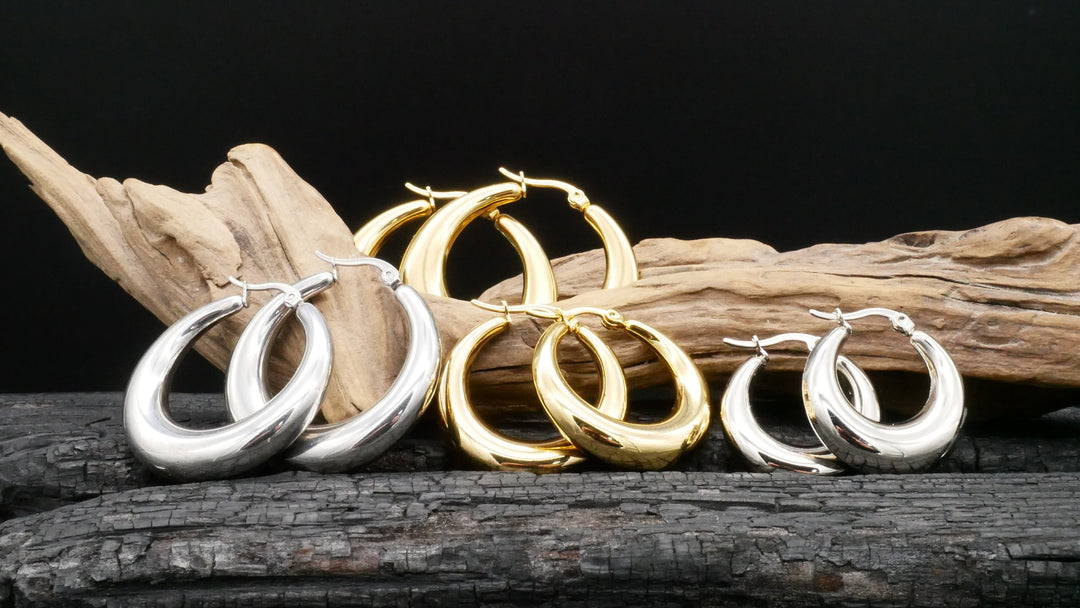 Ohrringe Creolen in Gold und Silber - EE-4