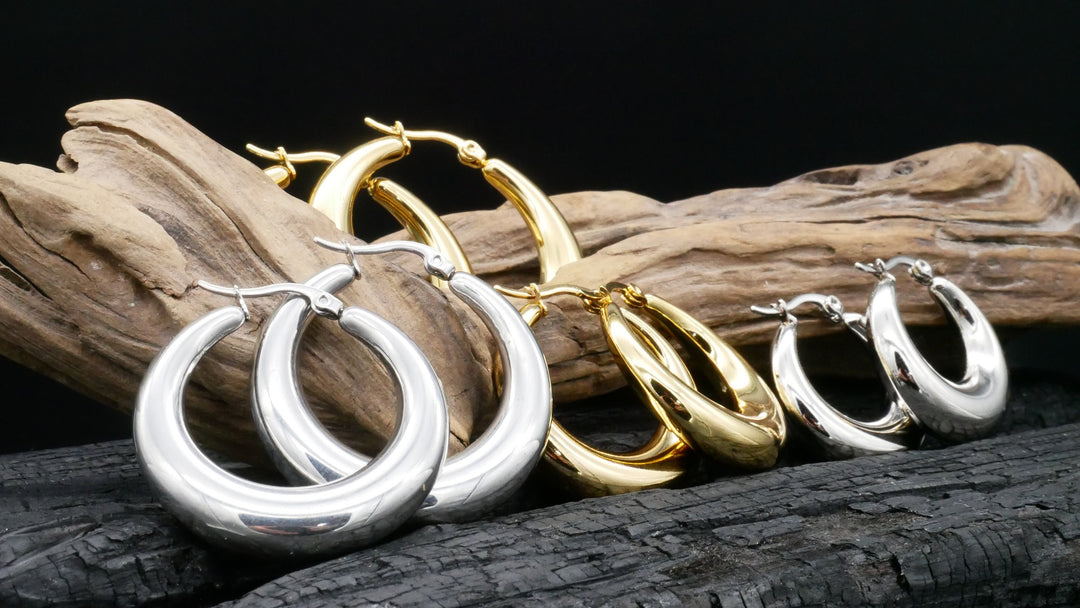 Ohrringe Creolen in Gold und Silber - EE-4
