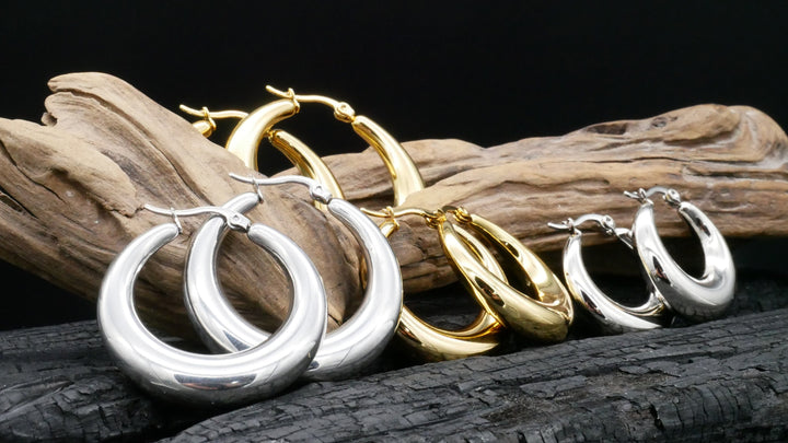 Ohrringe Creolen in Gold und Silber - EE-4