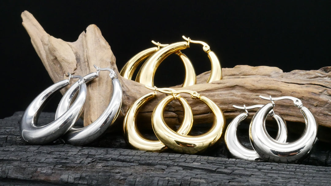 Ohrringe Creolen in Gold und Silber - EE-4