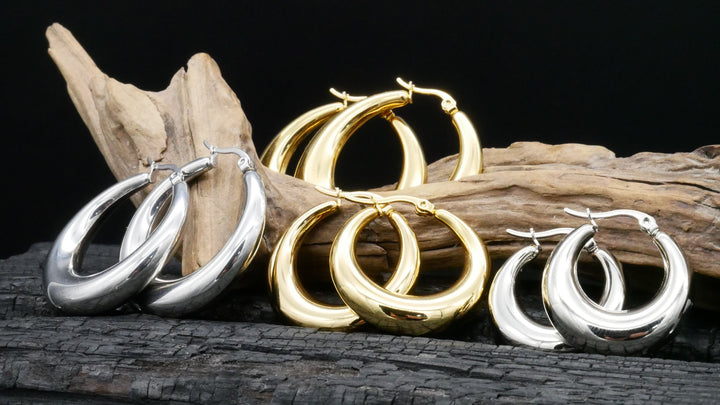 Ohrringe Creolen in Gold und Silber - EE-4