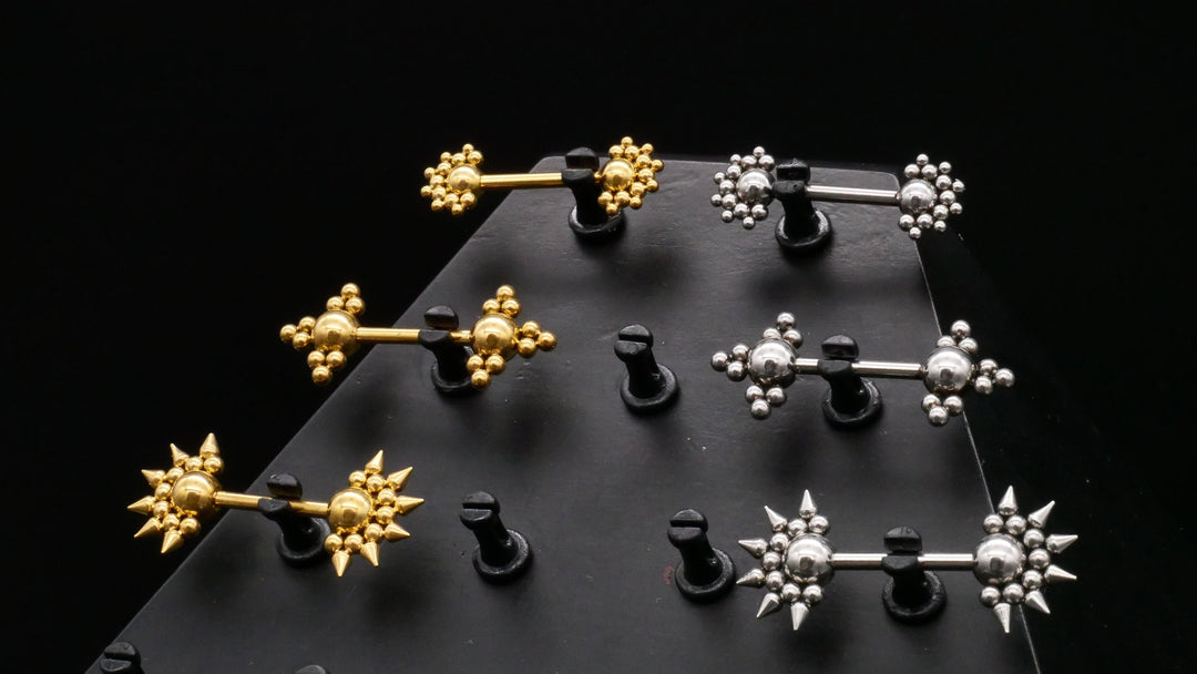 1x Nippel Piercing aus Chirurgenstahl - O3