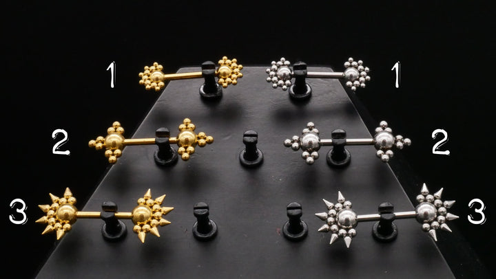 1x Nippel Piercing aus Chirurgenstahl - O3