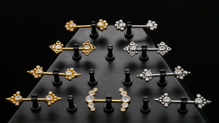 1x Nippel Piercing aus Chirurgenstahl - O3