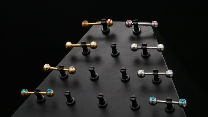 1x Nippel Piercing aus Chirurgenstahl - O3