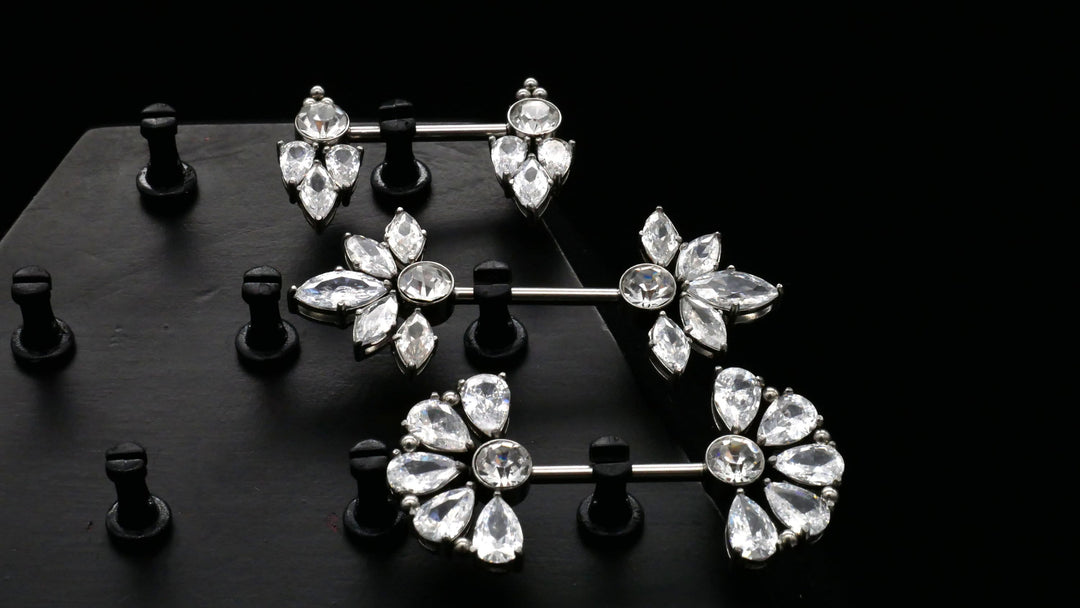 1x Nippel Piercing aus Chirurgenstahl - O3