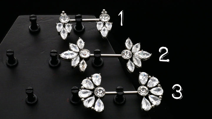 1x Nippel Piercing aus Chirurgenstahl - O3