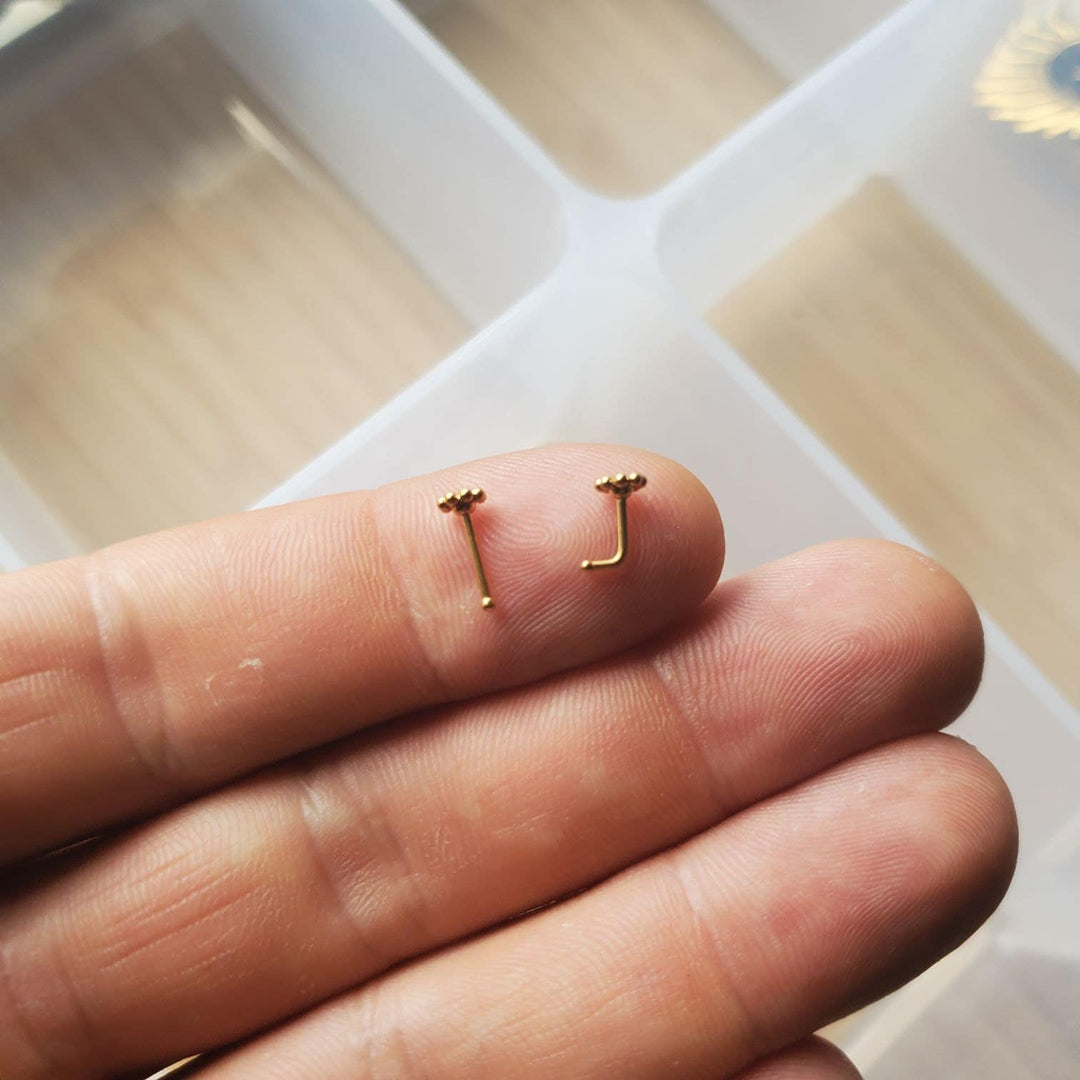 Nasenstecker Chirurgenstahl Gold Silber - 1G/01